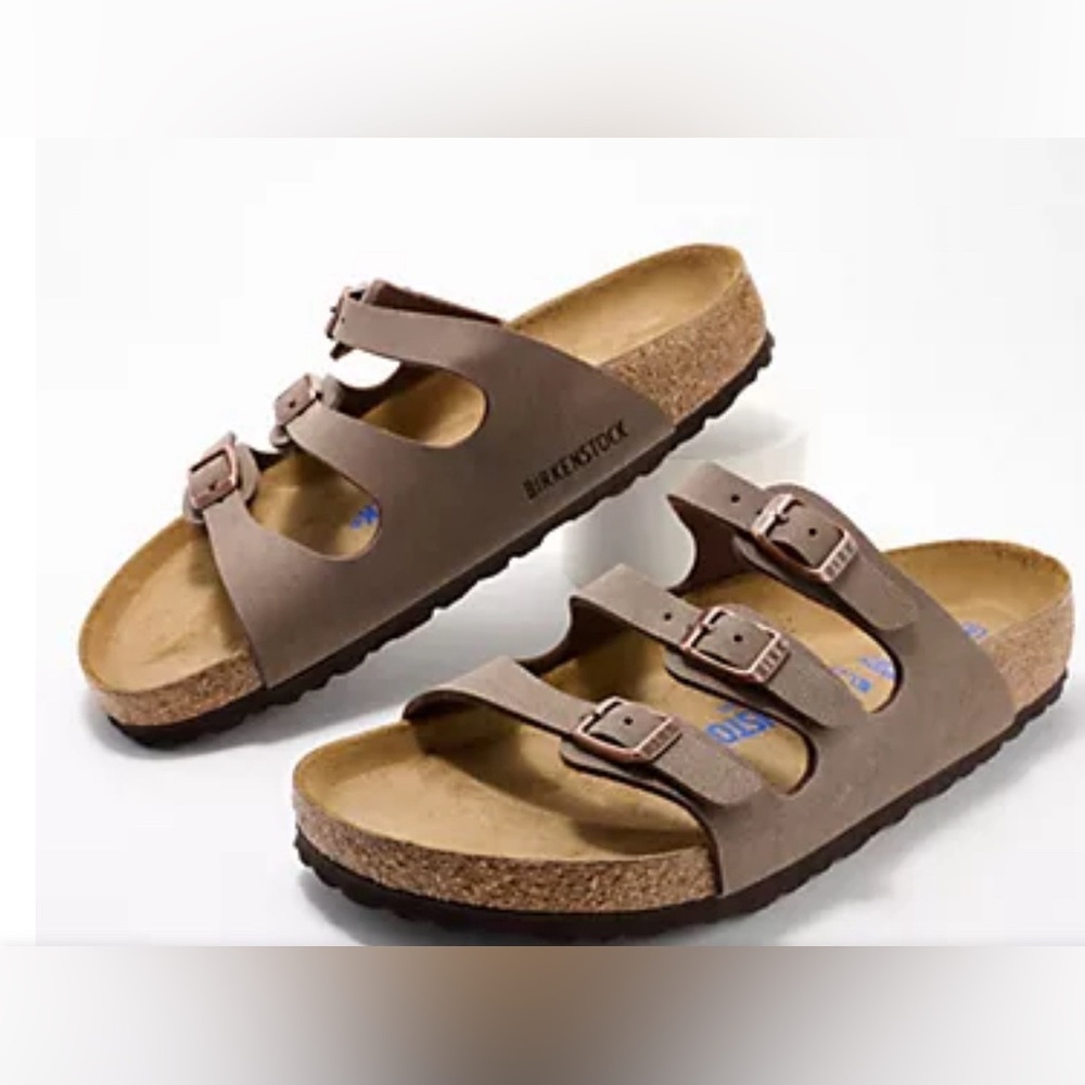 Birkenstock Triple Strap Sandals in Brown